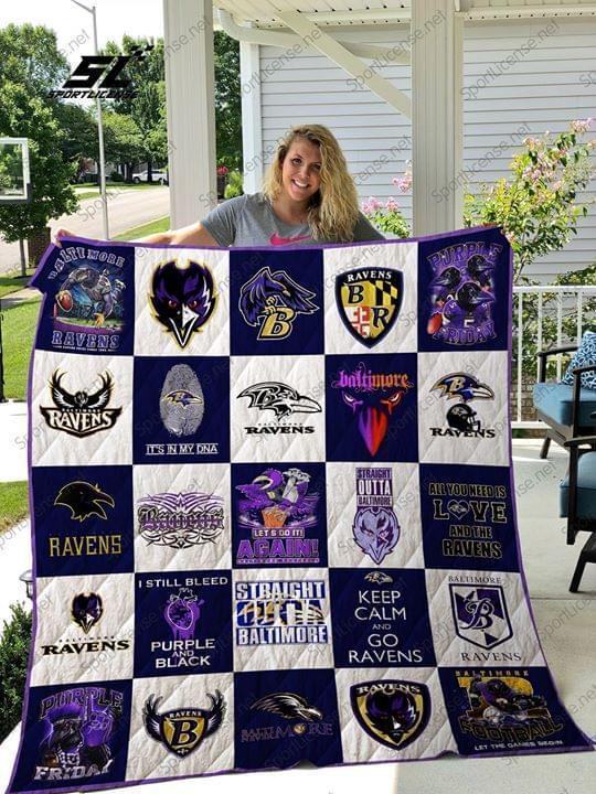 Baltimore Ravens Purple Friday I Still Bleed Purple And Black Keep Calm And Go Ravens Quilt Blanket
