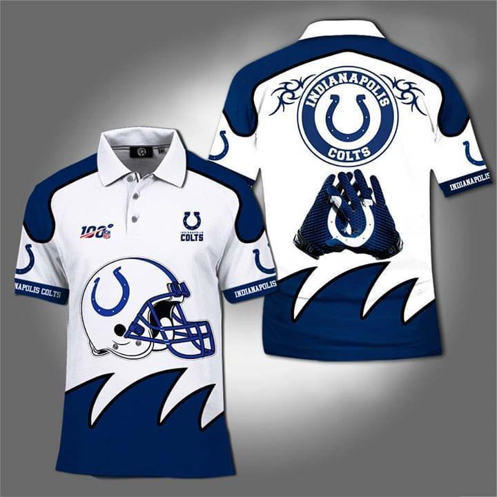 100th Nfl Indianapolis Colts For Cotls Fan Polo 3d Printed Polo