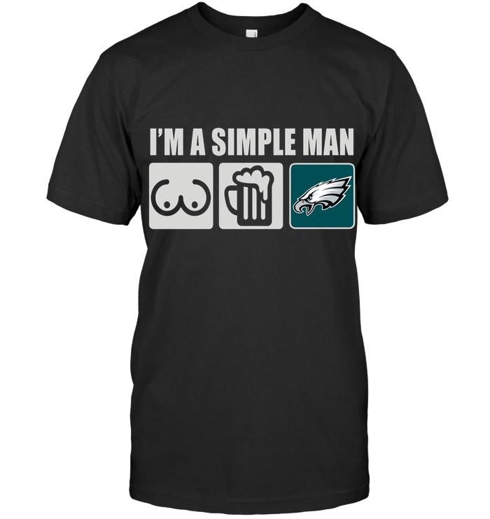 Im Simple Man Loves Bobs Beer Philadelphia Eagles Fan Shirt