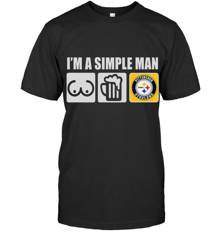 Im Simple Man Loves Bobs Beer Pittsburgh Steelers Fan Shirt