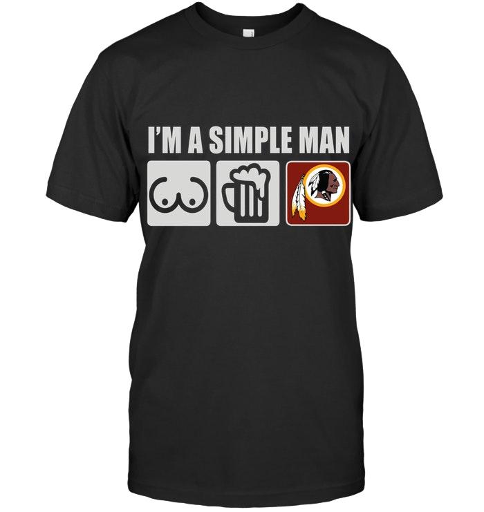Im Simple Man Loves Bobs Beer Washington Redskins Fan Shirt