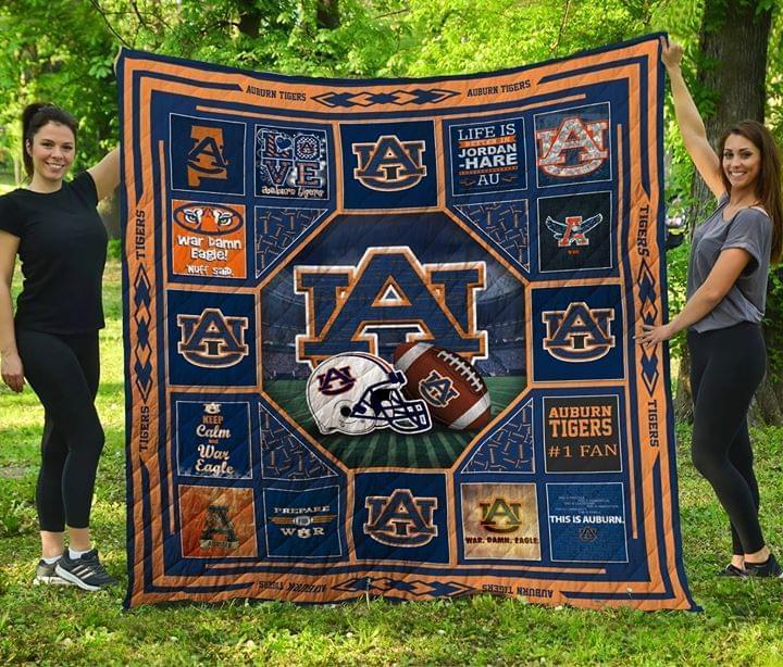 Auburn Tigers War Damn Eagle Quilt Blanket