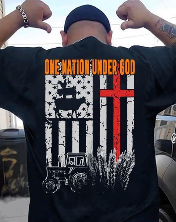 One Nation Under God Farming T Shirt