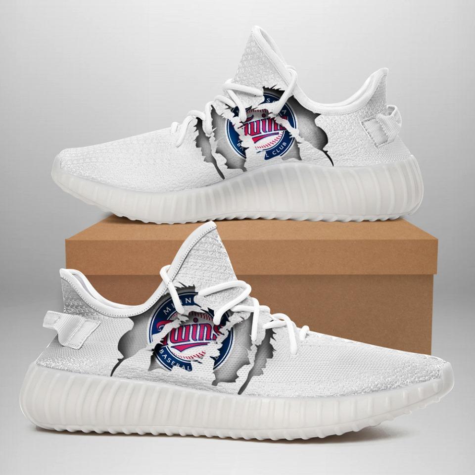 Minnesota Twins Ripped White Running Shoes Yeezy Sneaker