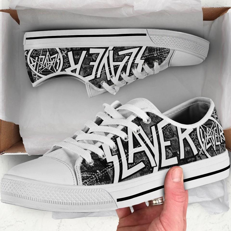 Slayer Logo Custom Low Converse Sneaker