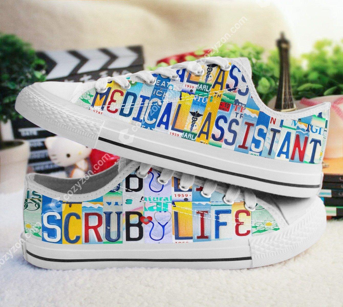 Medical Assistant Scrub Life Custom Low Converse Sneaker