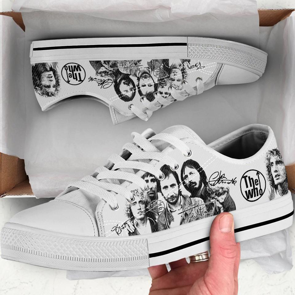 The Who All Members Signatures Custom Low Converse