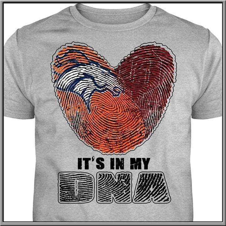 Its In My Dna Denver Broncos Oklahoma Sooners Heart T Shirt
