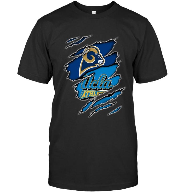 los Angeles Rams And Ucla Bruins Layer Under Ripped Shirt