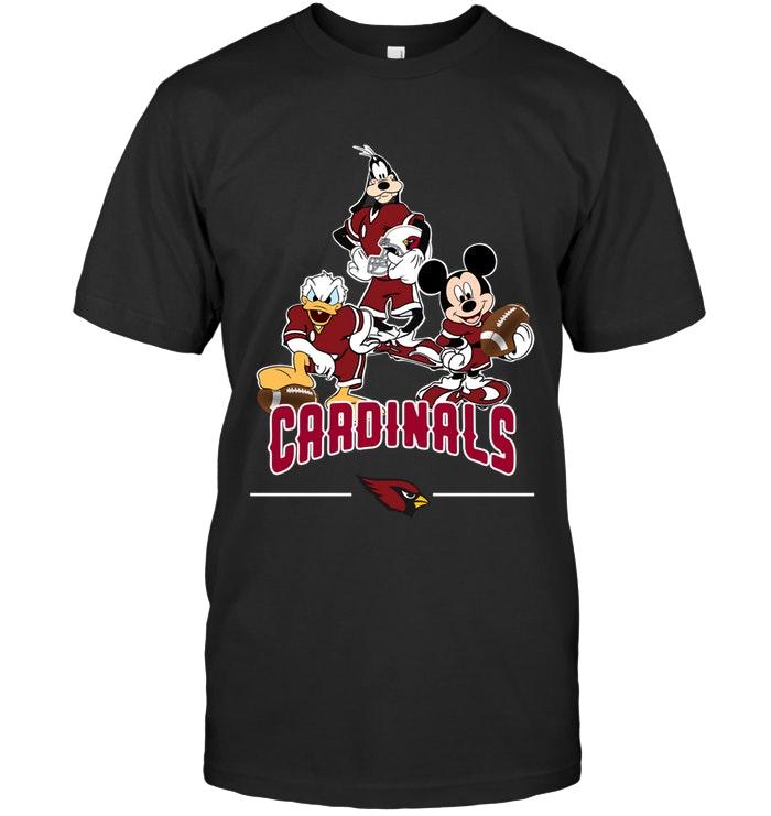 arizona Cardinals Mickey Donald Goofy Fan Shirt