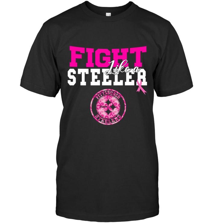 fight Like A Steeler Pittsburgh Steelers Br East Cancer Support Fan Shirt
