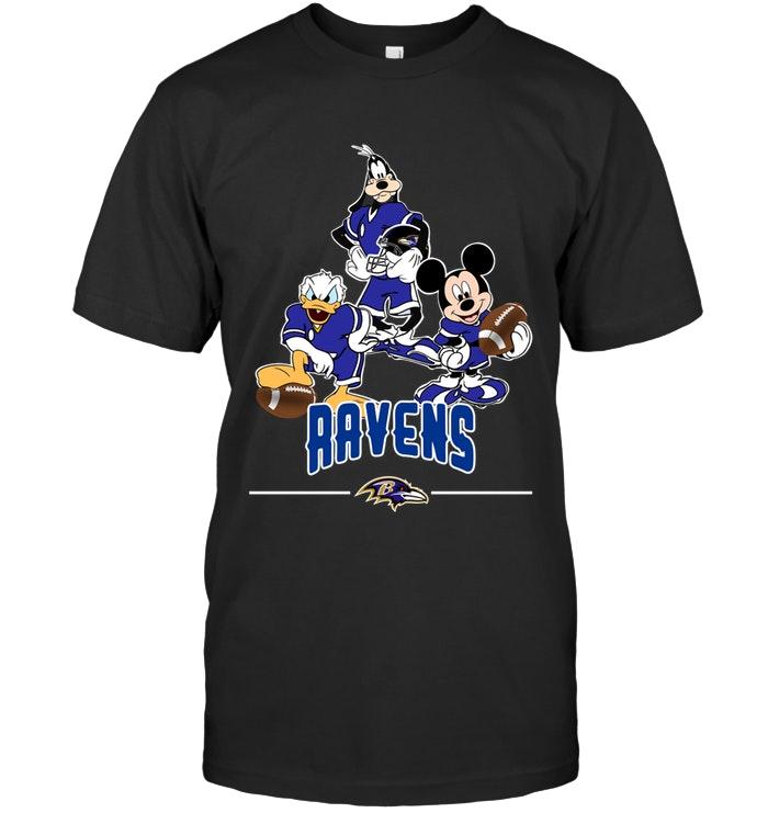 baltimore Ravens Mickey Donald Goofy Fan Shirt