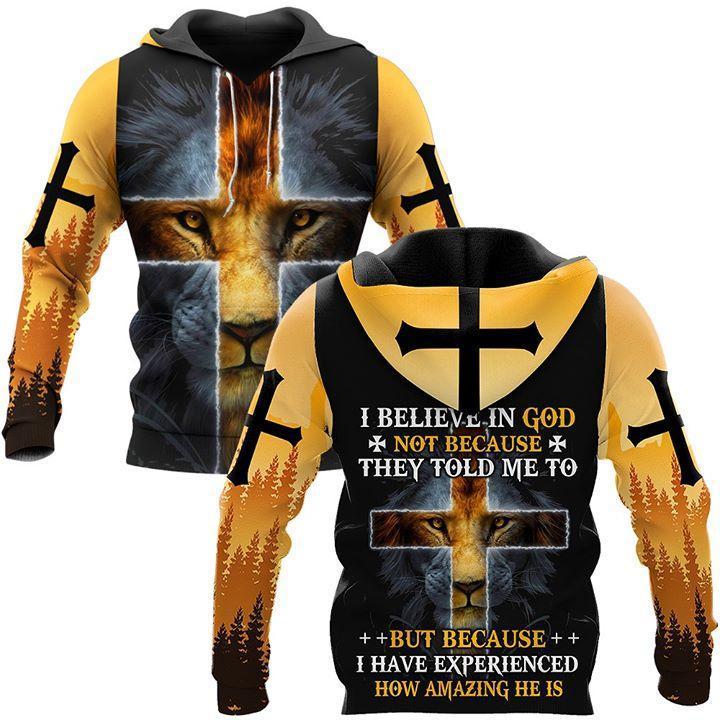 i Believe In God Because I Experienced How Amazing He Is 3d Printed Lion Hoodie 3d
