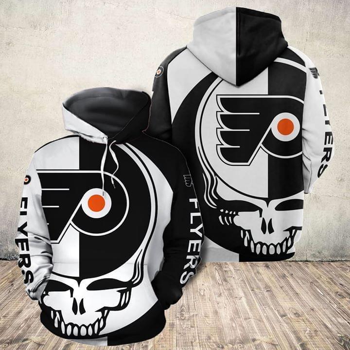 grateful Dead Skull Philadelphia Flyers 3d Printed Hoodie 3d