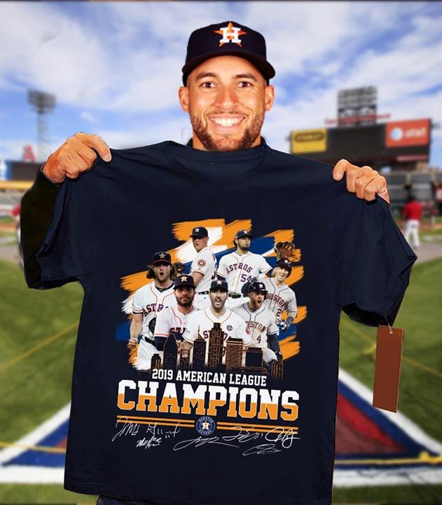 2019 American League Champions Houston Astros Players Signatures T Shirt