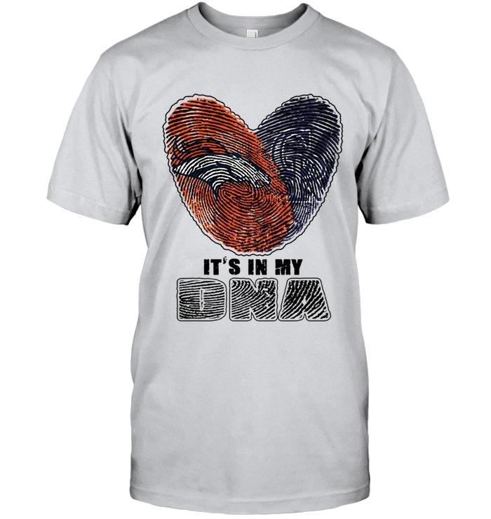 Denver Broncos And Colorado Rockies Its My Dna Love Fingerprints Shirt