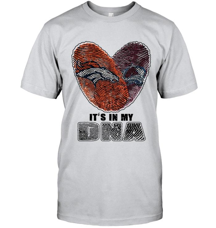 Denver Broncos And Colorado Avalanche Its My Dna Love Fingerprints Shirt