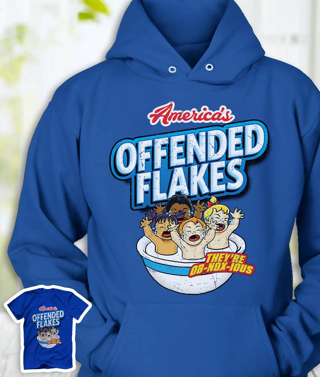 Americas Offennded Flakes Theyre Ob Nox Ious Baby Snowflake Hoodie T Shirt