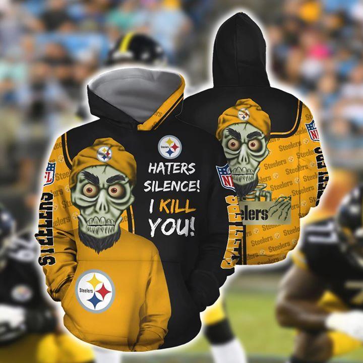 Pittsburgh Steelers Haters Achmed Silence I Kill You 3d Printed Hoodie
