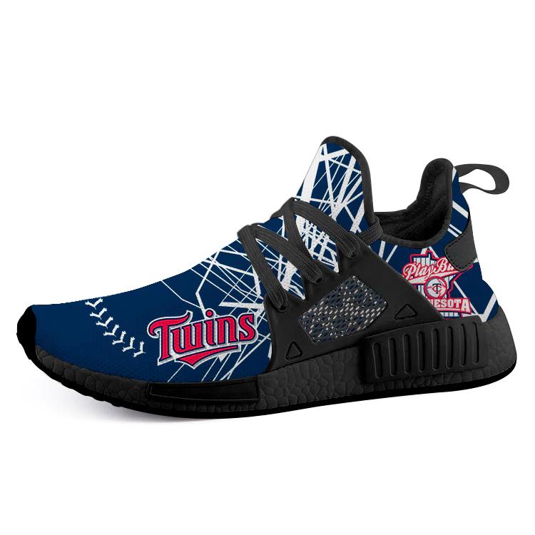 Minnesota Twins Nmd2 Man Running Black And Blue Shoes Nmd Sneakers