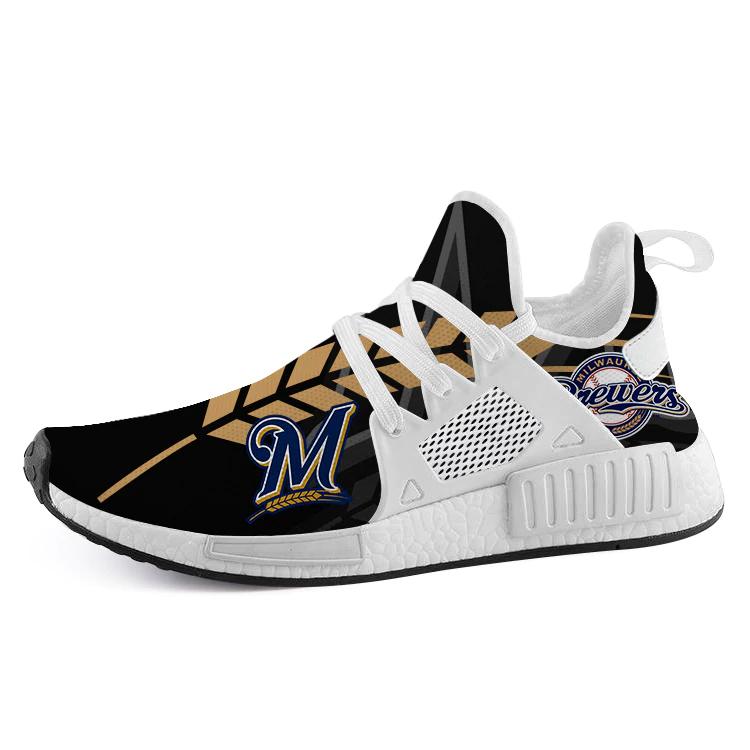 Milkwaukee Brewers Nmd2 Man Running Black And White Shoes Nmd Sneakers
