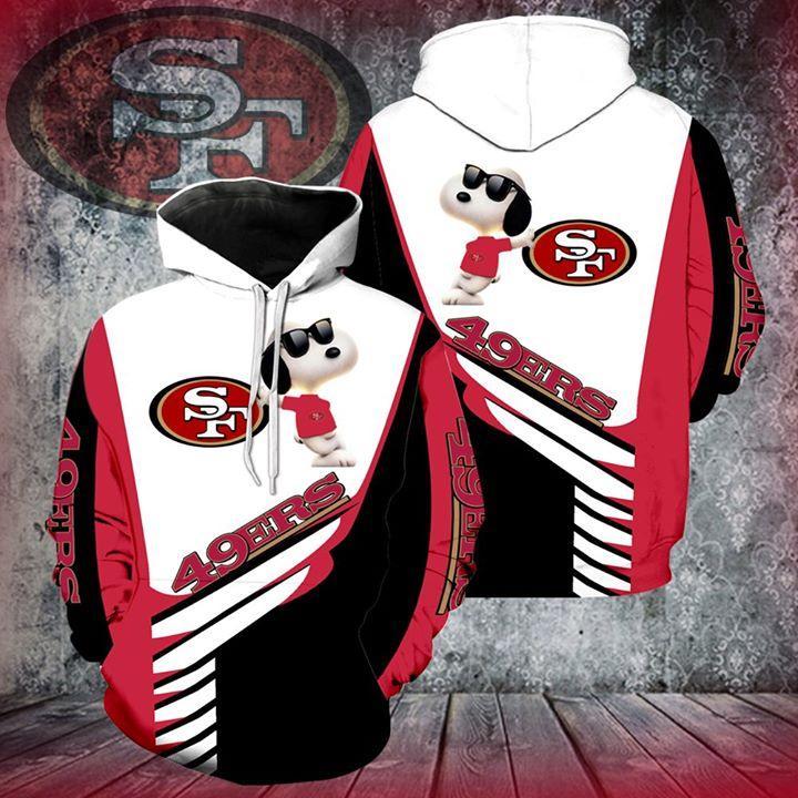 San Francisco 49ers Snoopy For 49ers Fan 3d Printed Hoodie