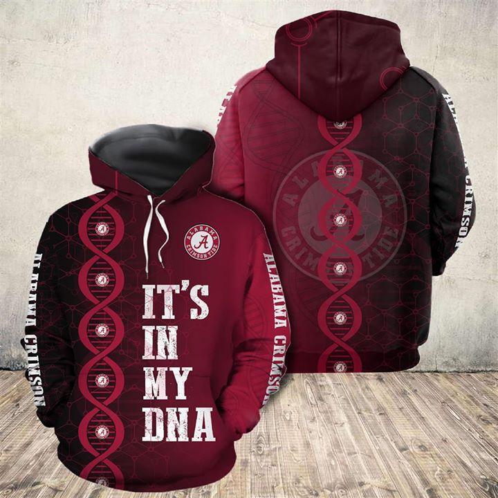 Its In My Dna Alabama Crimson Tide For Tide Lover 3d Printed Hoodie