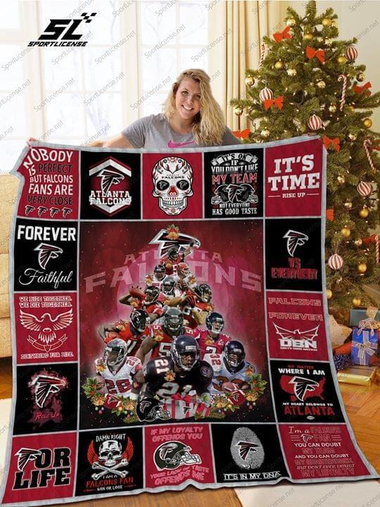 Atlanta Falcons Its In My Dna Forever Faithful Its Time Rise Up Quilt Blanket