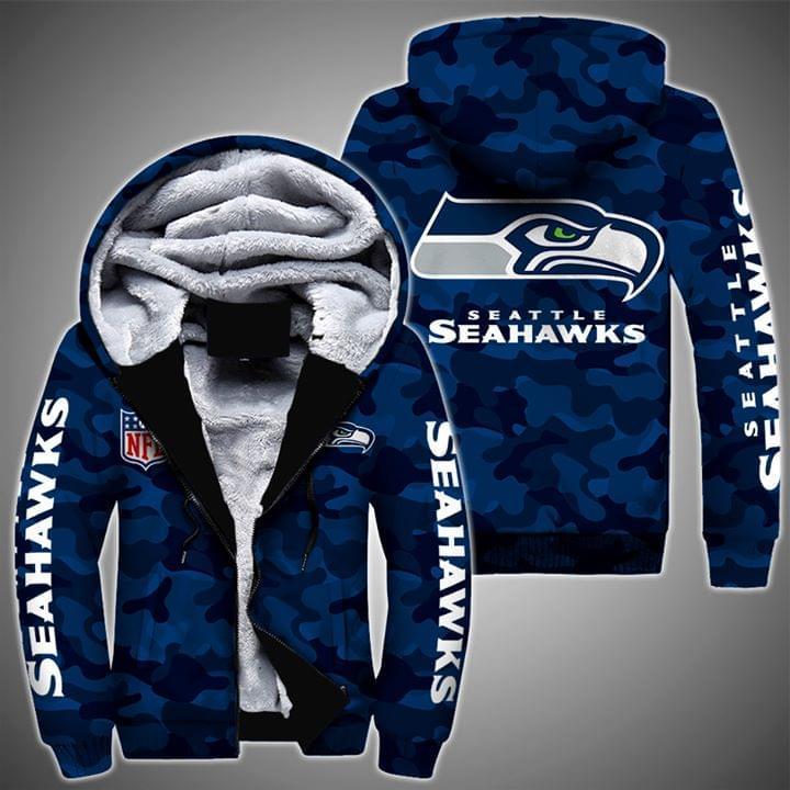 Seattle Seahawks Fan Nfl Jacket 3d Zip Fleece Hoodie