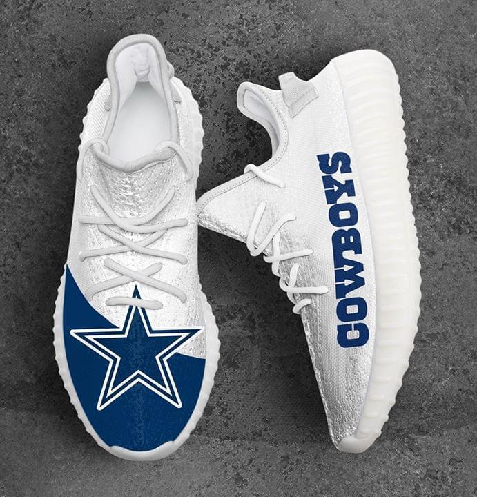 Dallas Cowboys Blue White Running Shoes Yeezy 350v2