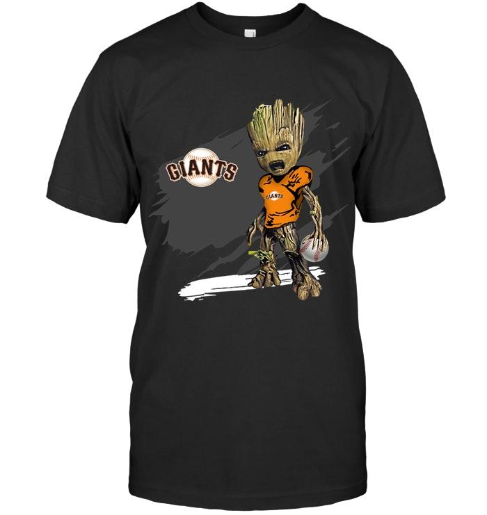 San Francisco Giants Angry Baby Groot Ripped Shirt