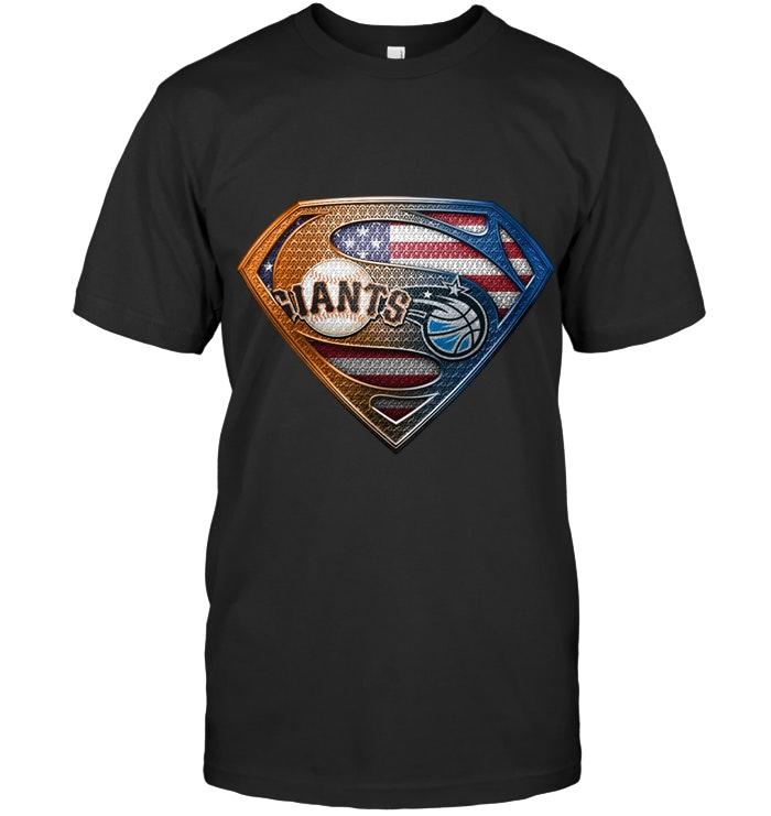San Francisco Giants And Orlando Magic Superman American Flag Layer Shirt