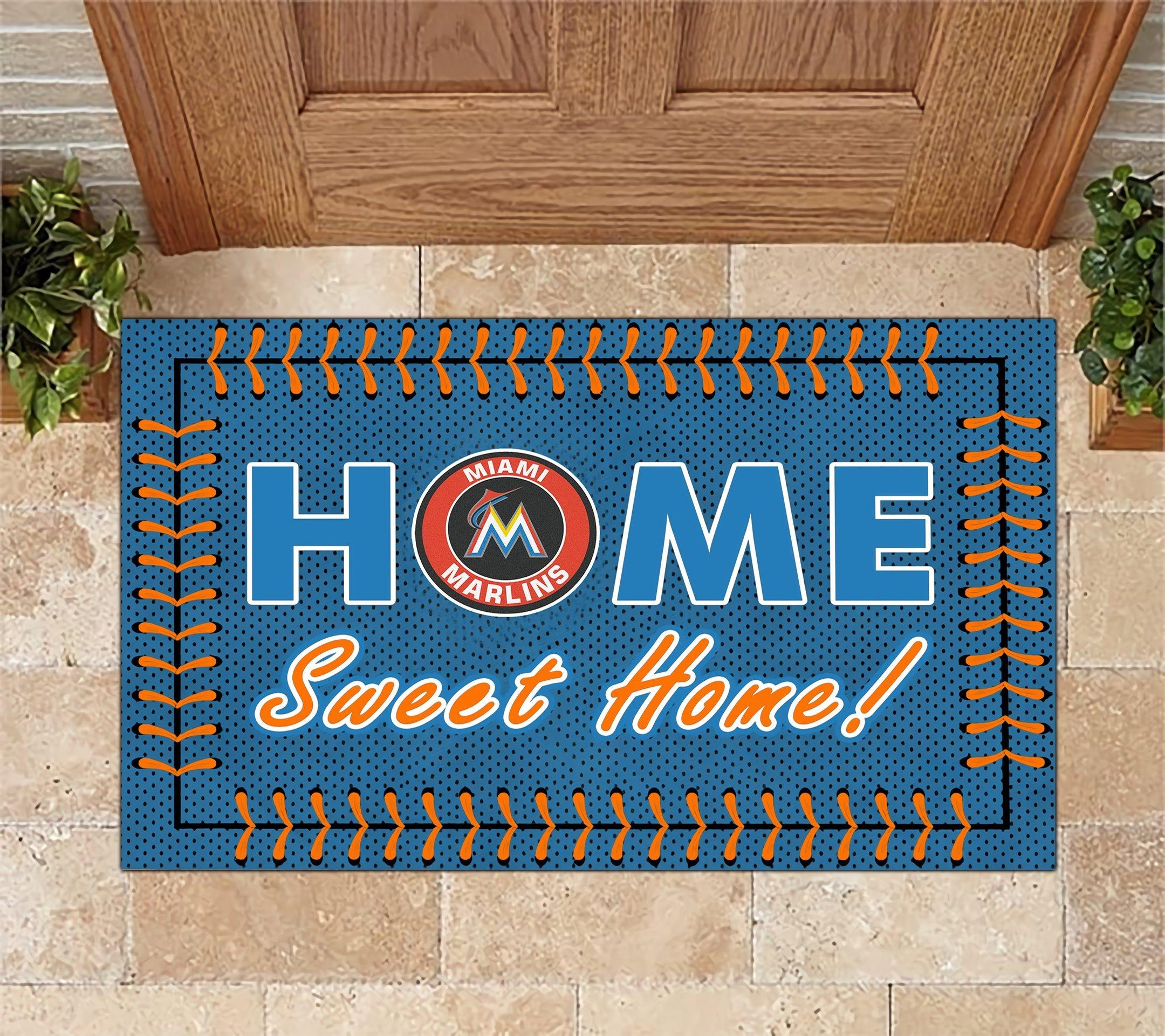Miami Marlins Home Sweet Home Doormat Doormat