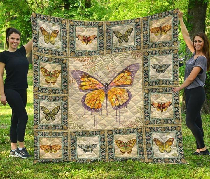 Beautiful Butterfly Quilt Blanket