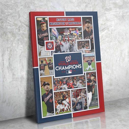 History Made Washington Nationals 2019 World Series Champions Poster Canvas