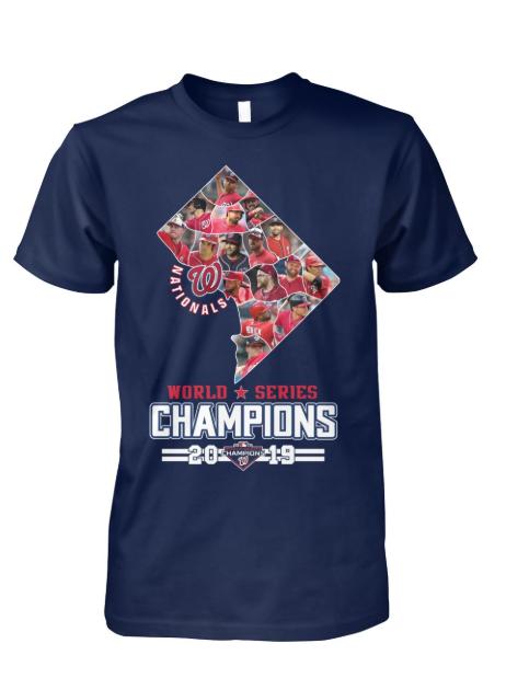 2019 World Series Champions Washington Map Washington Nationals T Shirt