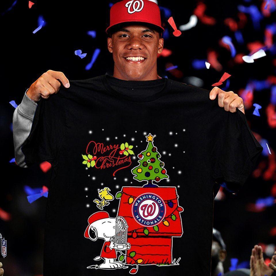 Snoopy Christmas Washington Nationals The Champions Trophy T Shirt