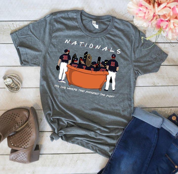 Washington Nationals The One Where They Finished The Fight Friends Sofa World Series Champions 2019 T Shirt