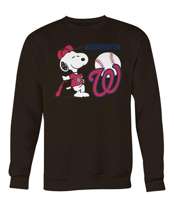 Snoopy Loves Washington Nationals Mlb Sweatshirt