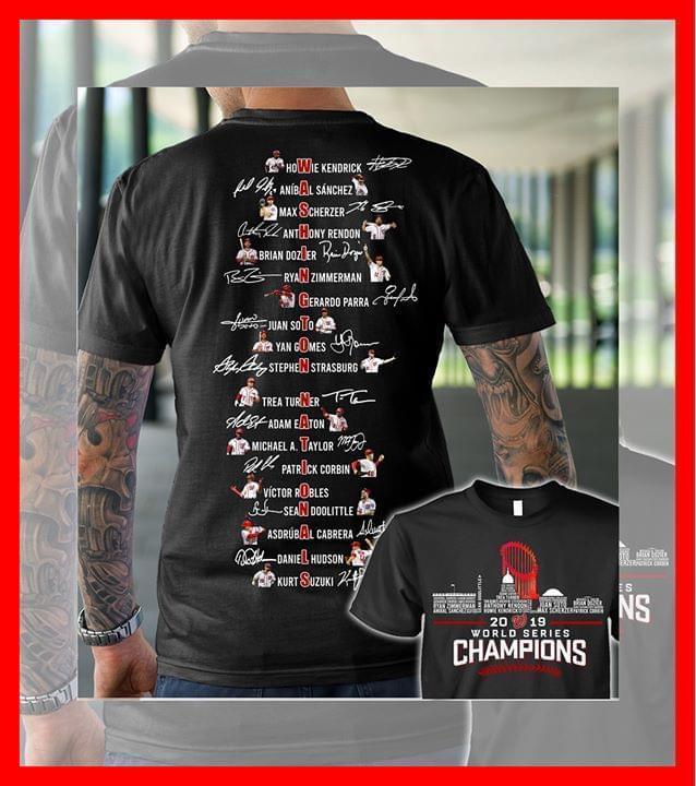 Washington Nationals 2019 World Series Champions All Member Names T Shirt