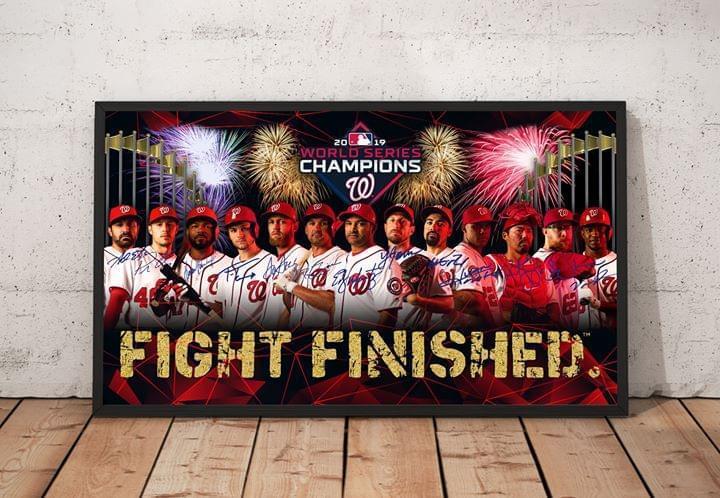 2019 World Series Champions Washington Nationals Fight Finished Poster Canvas