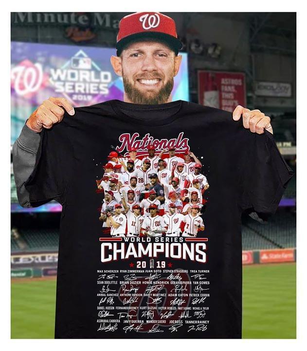 Washington Nationals World Series 2019 For Nationals Fan Members Signatures T Shirt