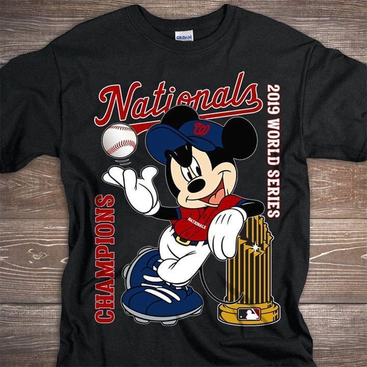 Washington Nationals Champions 2019 World Series Mickey Trophy T Shirt