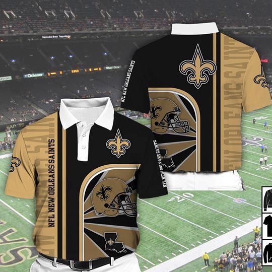 New Orleans Saints Nfl For Saints Fan Polo 3d Printed Polo