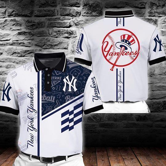 New York Yankees Mlb Yankees Logo Polo 3d Printed Polo