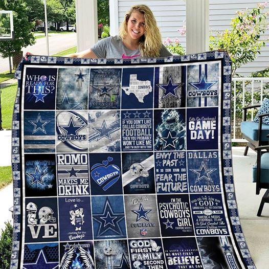 Dallas Cowboys Who Is Ready For This Romo Makes Me Drink Envy The Past Fear The Future Quilt Blanket