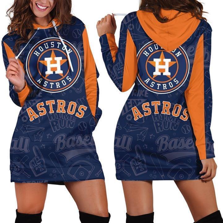Houston Astros Mlb For Astron Fan 3d Printed Hoodie Dress 3d