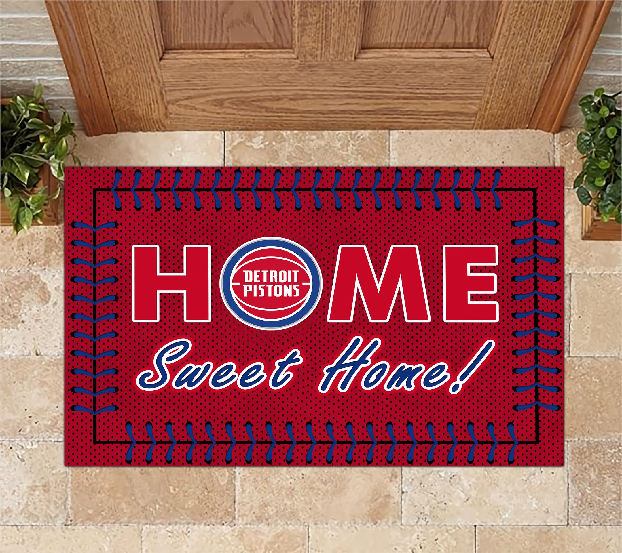 Detroit Pistons Home Sweet Home Doormat Doormat