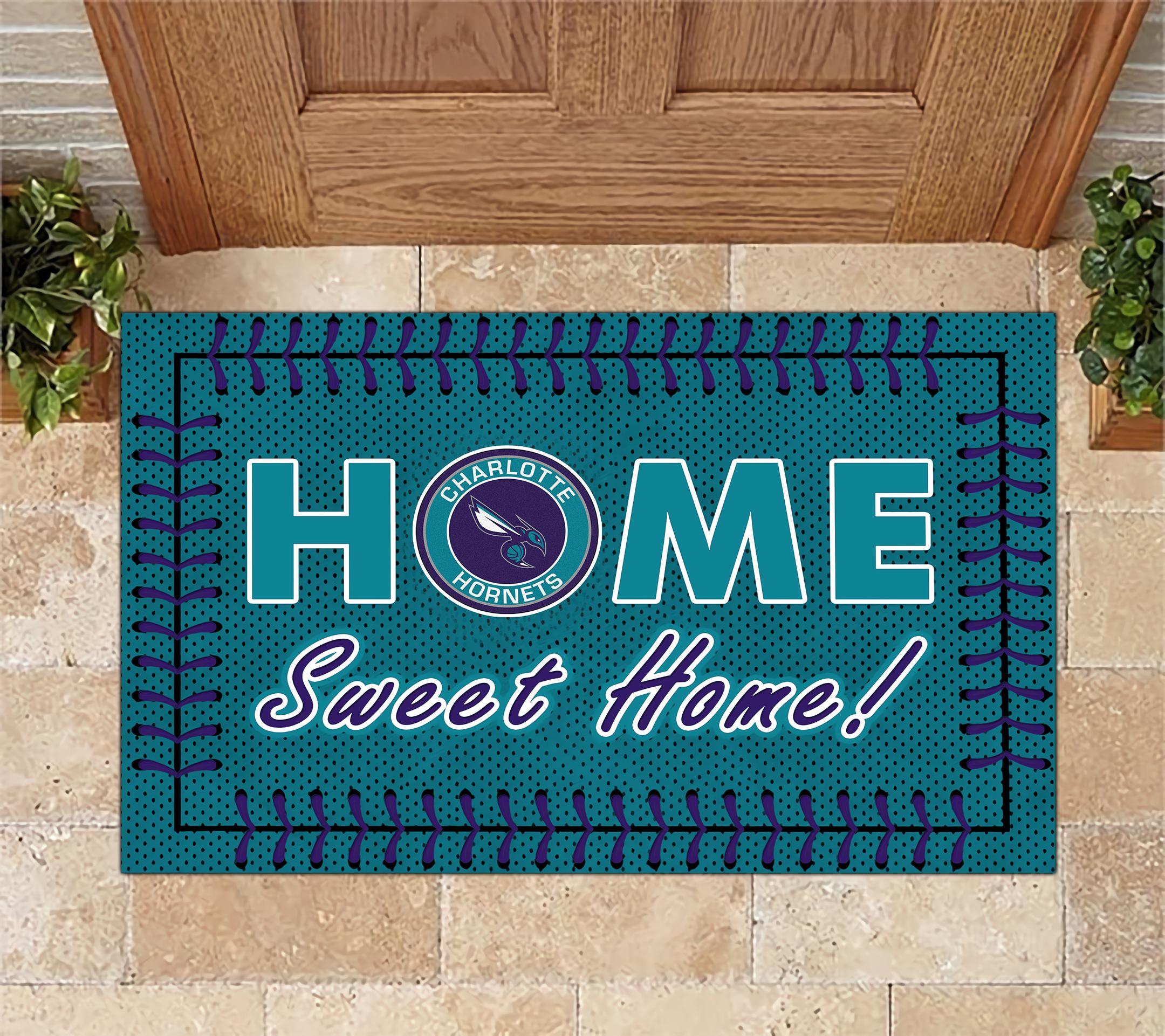 Charlotte Hornets Home Sweet Home Doormat Doormat
