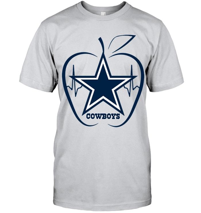 Dallas Cowboys Heartbeat Teacher Apple Shirt